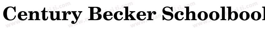 Century Becker Schoolbook Bold字体转换